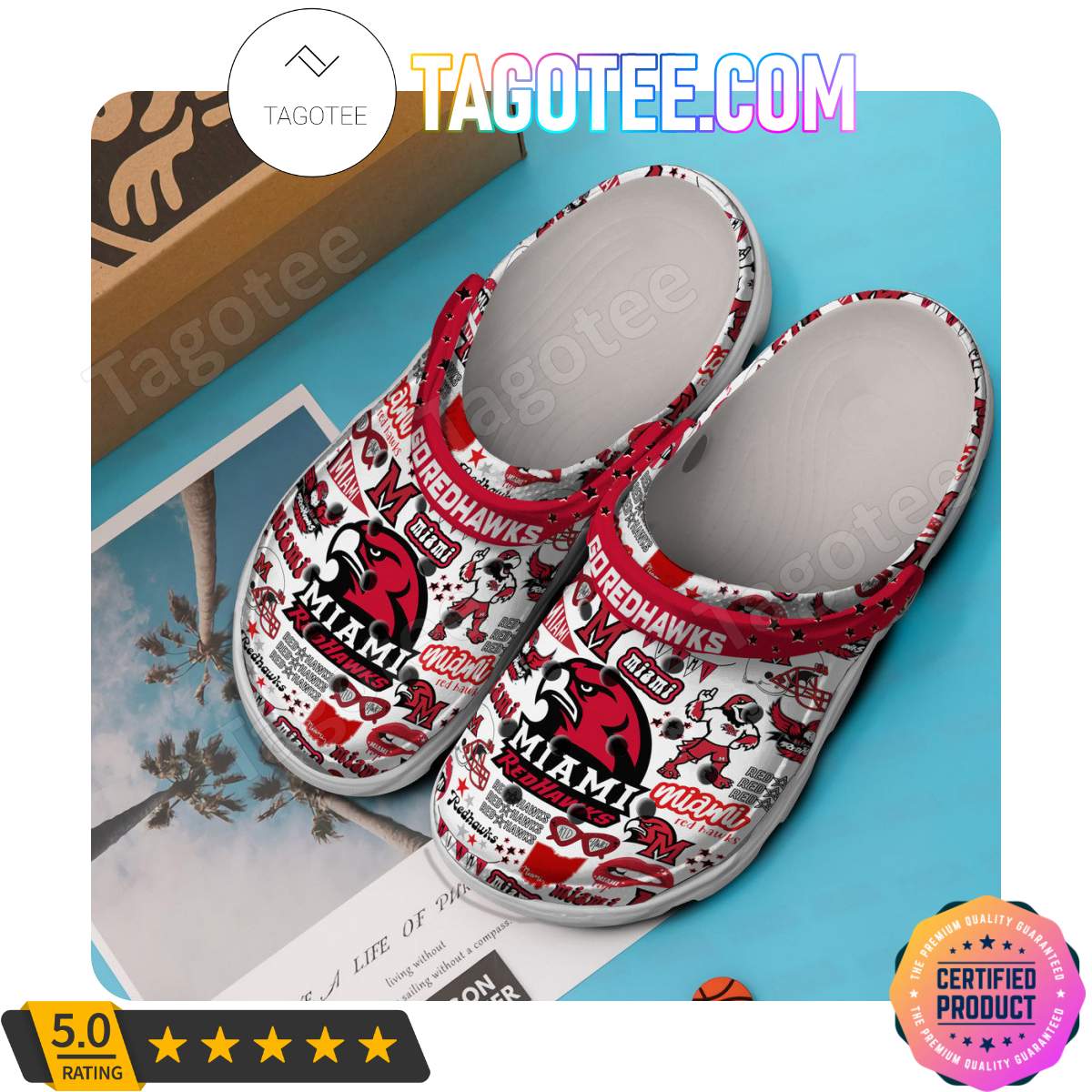 Miami Redhawks Go Redhawks Crocs Clogs