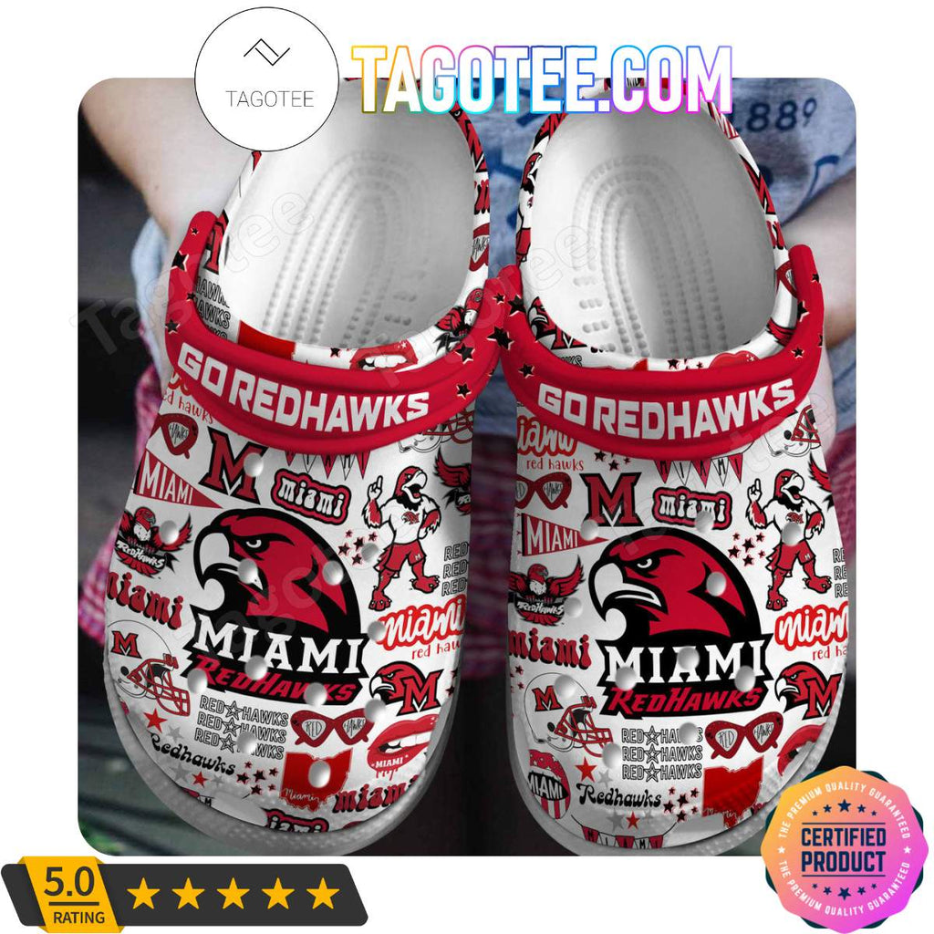 Miami Redhawks Go Redhawks Crocs Clogs