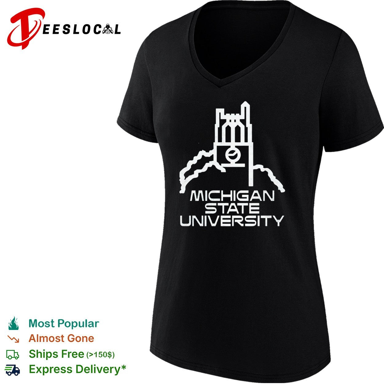 Michigan State University Distressed Logo shirt
