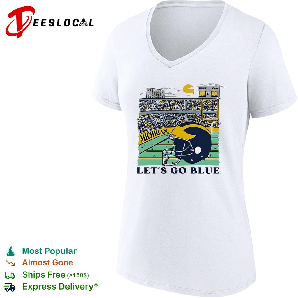Michigan Wolverines Let’s Go Blue Football Stadium shirt