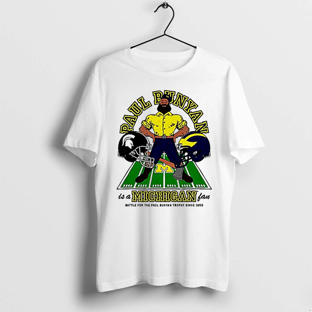 Michigan Wolverines Paul Bunyan Is A Michigan Fan Michigan State Spartans Tshirts Sweater