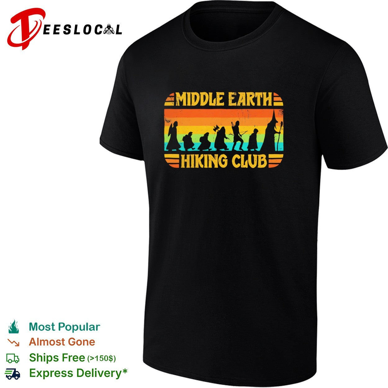 Middle Earth Hiking Club Retro shirt