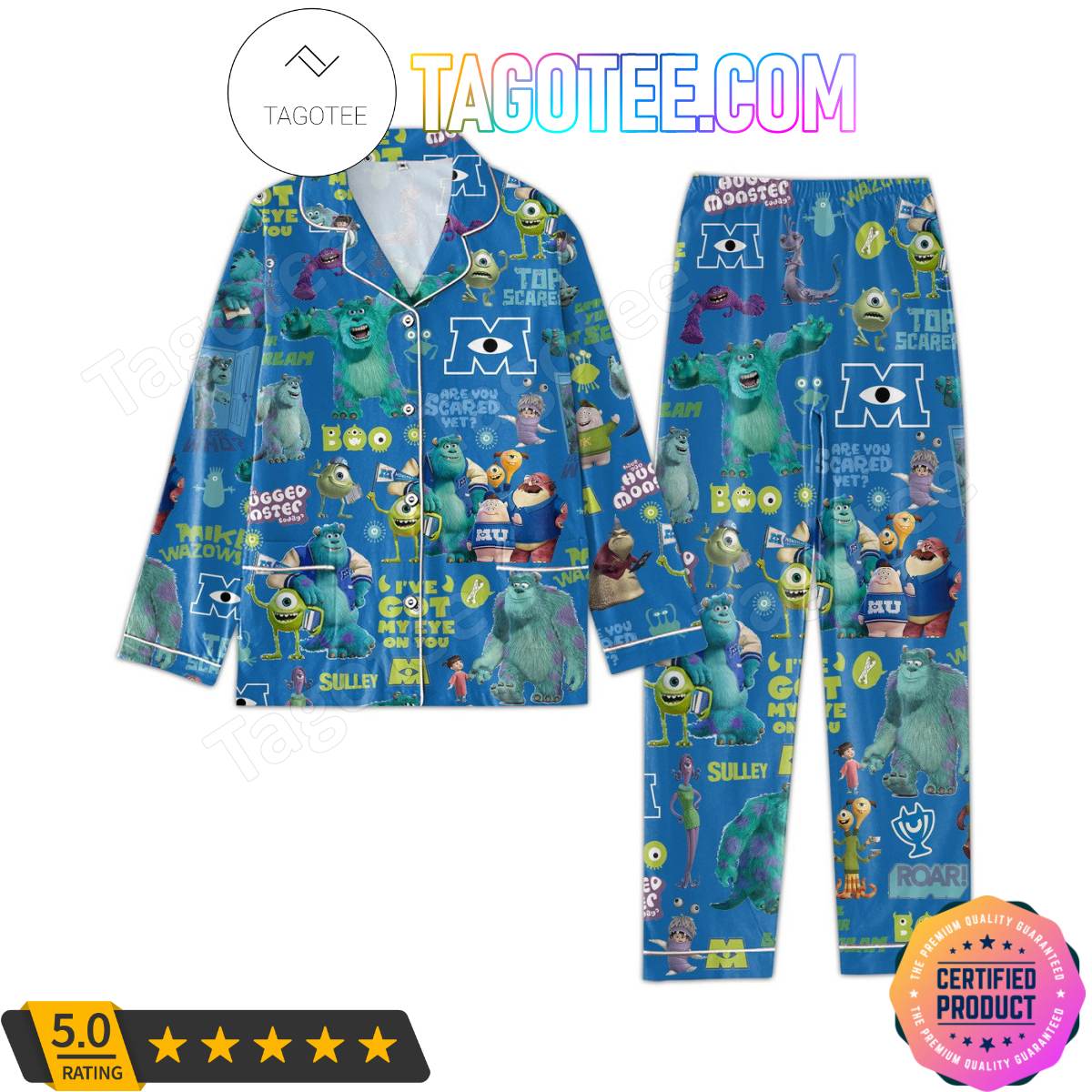 Monsters Inc I’ve Got My Eye On You Pajama Sets Sleepwear