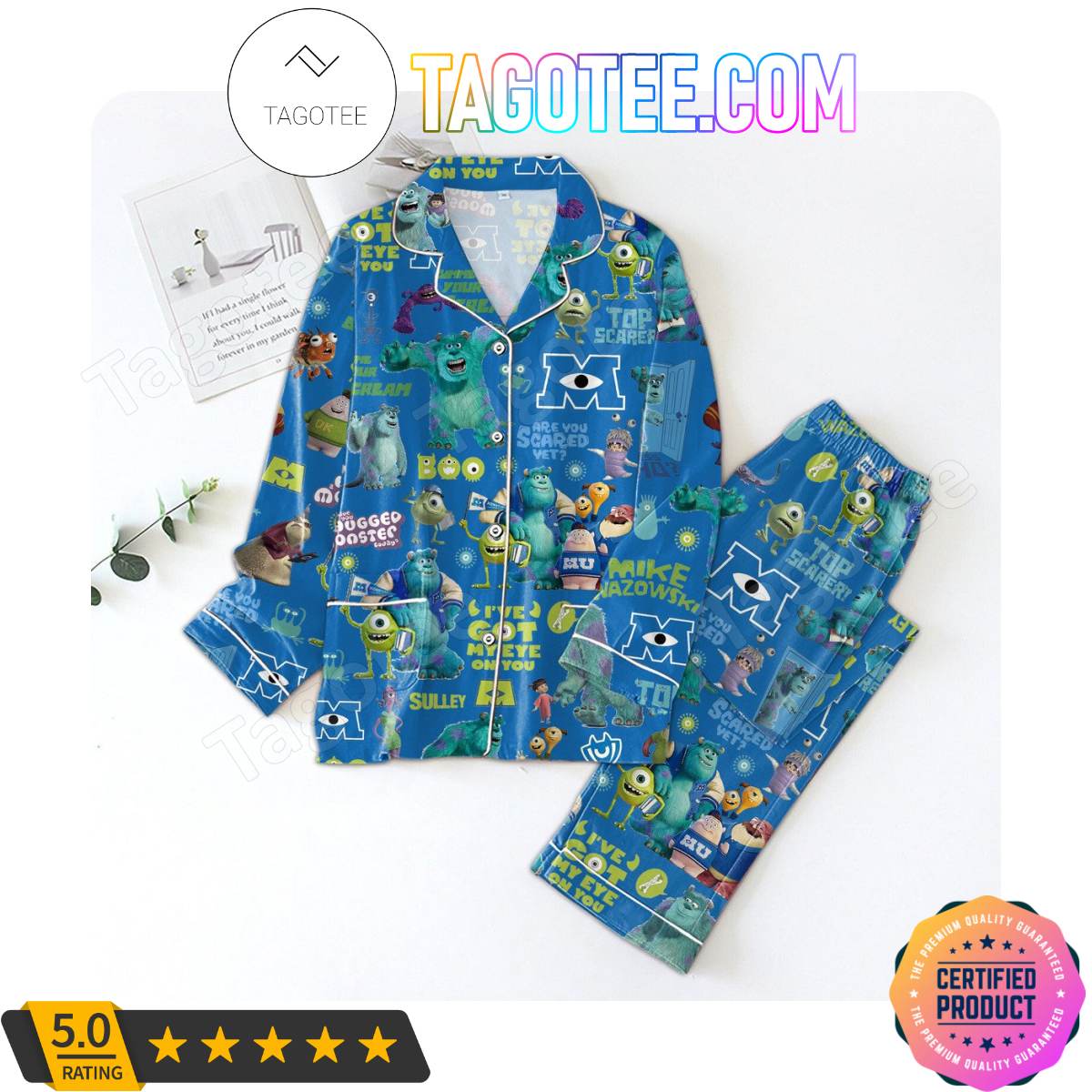 Monsters Inc I’ve Got My Eye On You Pajama Sets Sleepwear