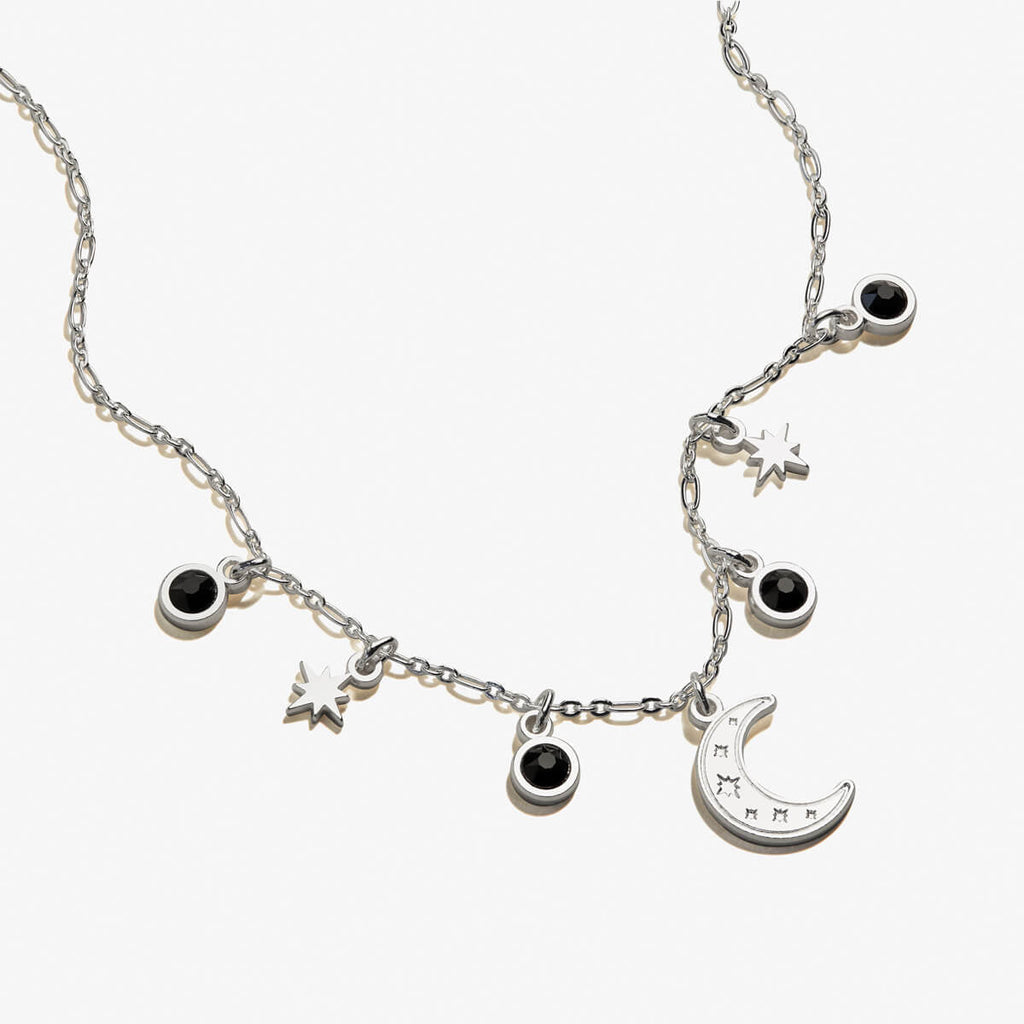 Moon + Crystal Delicate Necklace T-Shirts