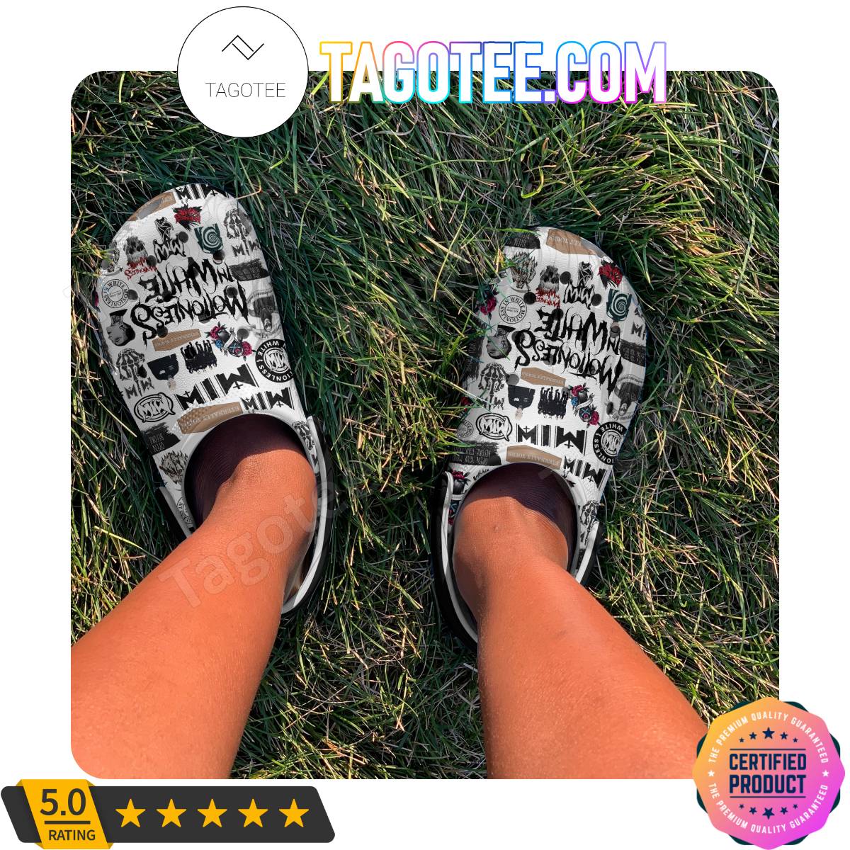 Motionless In White Stickers Pattern Crocs Clogs