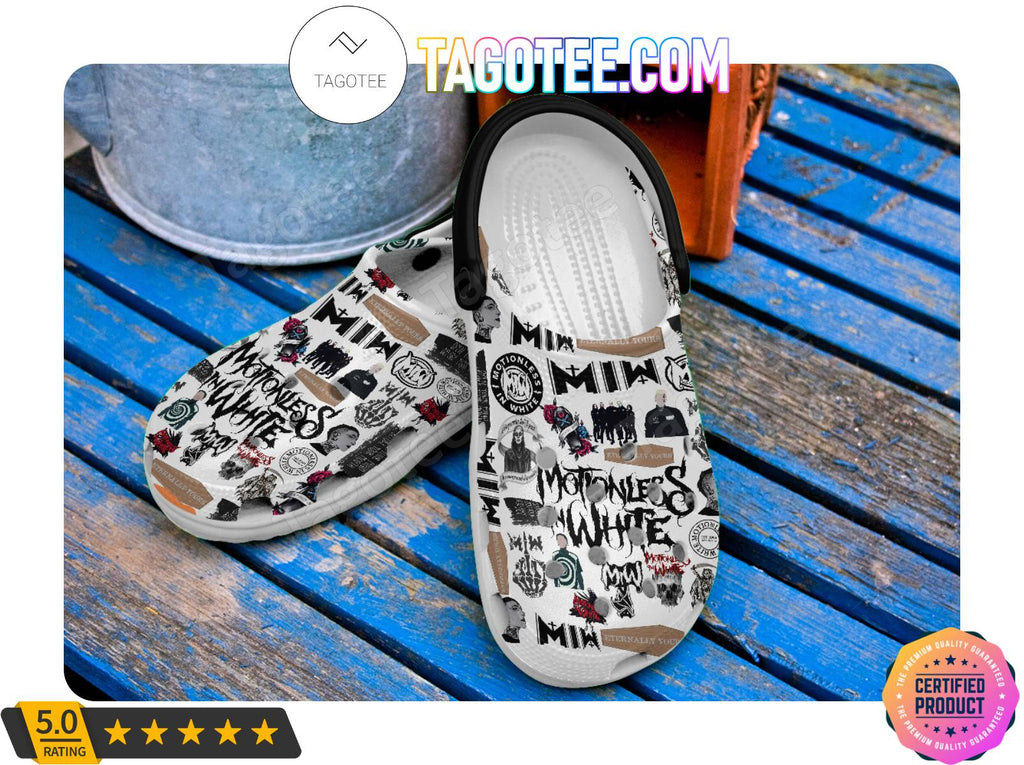 Motionless In White Stickers Pattern Crocs Clogs