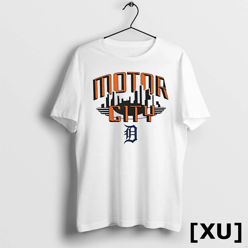 Motor City Detroit Tigers Skyline Tshirts Sweater