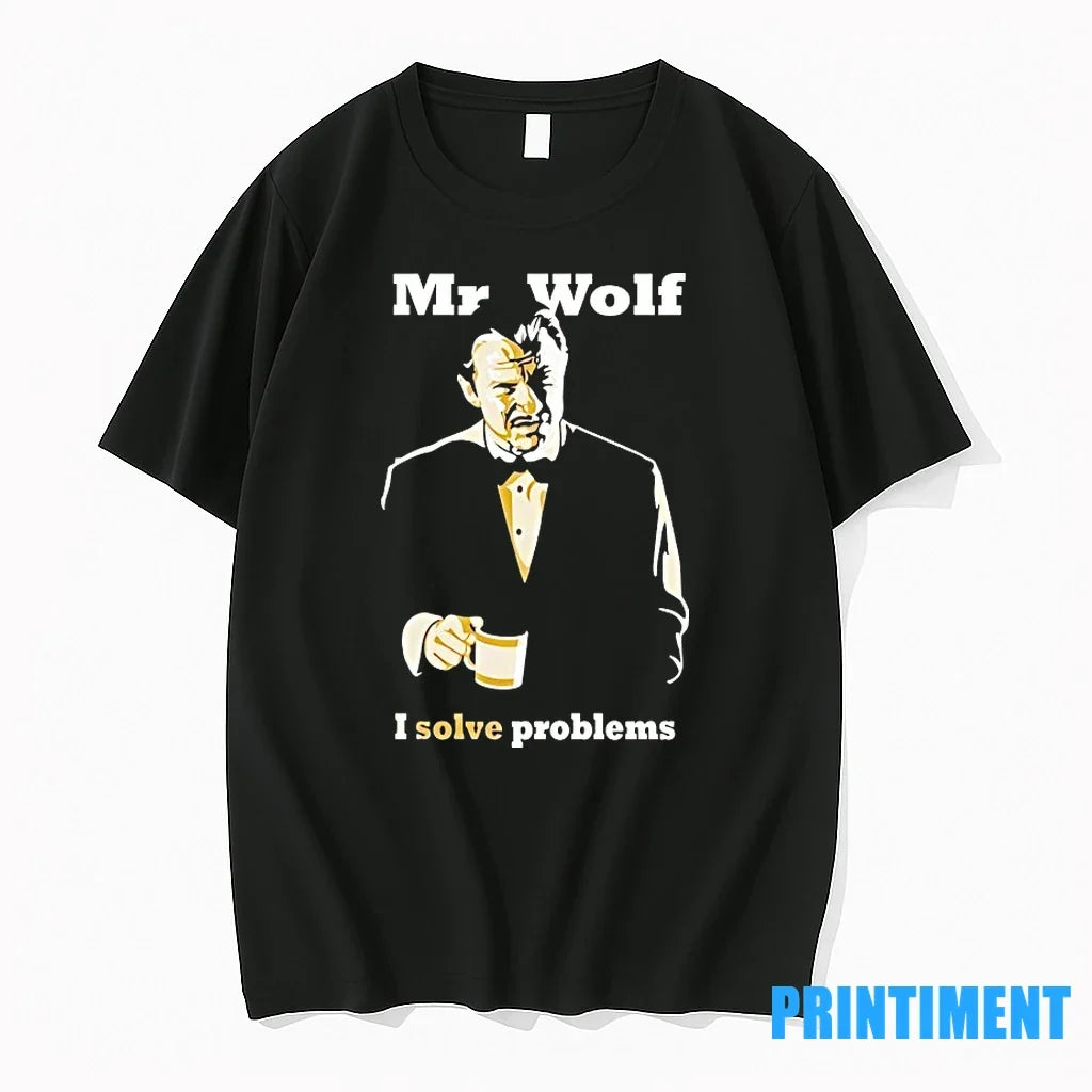 Mr Wolf I Solve Problems Tshirts Sweater Unisex , , , Long Sleeve Tee