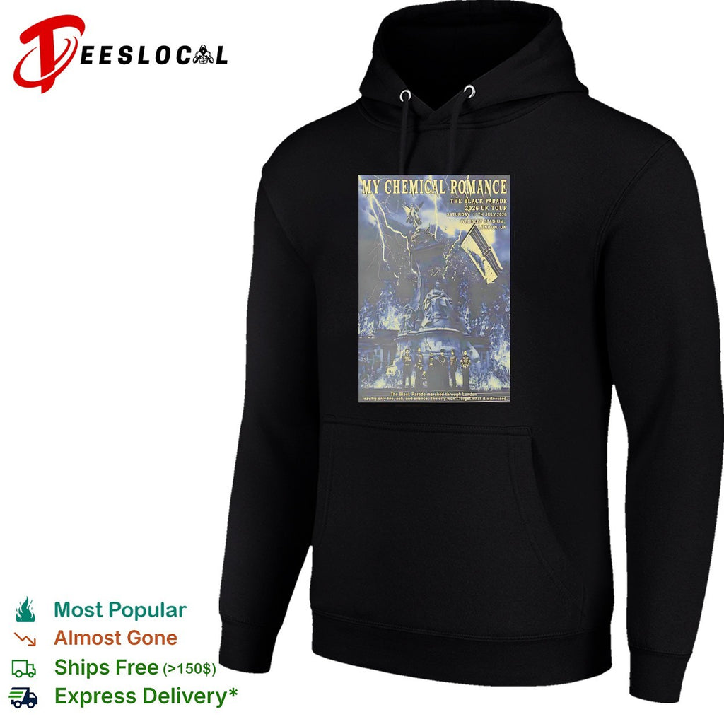 My Chemical Romance Black Parade marching through burning London Wembley shirt