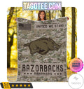 NCAA Arkansas Razorbacks United We Stand Camo Blanket