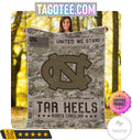 NCAA North Carolina Tar Heels United We Stand Camo Blanket
