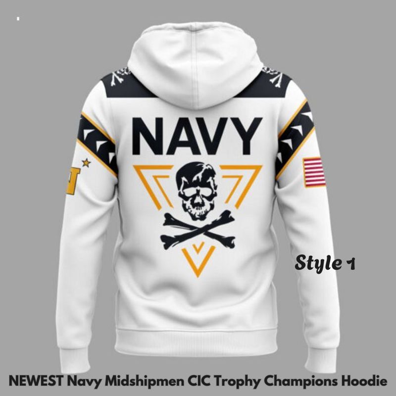 NEWEST Navy Midshipmen CIC Trophy Champions Hoodie