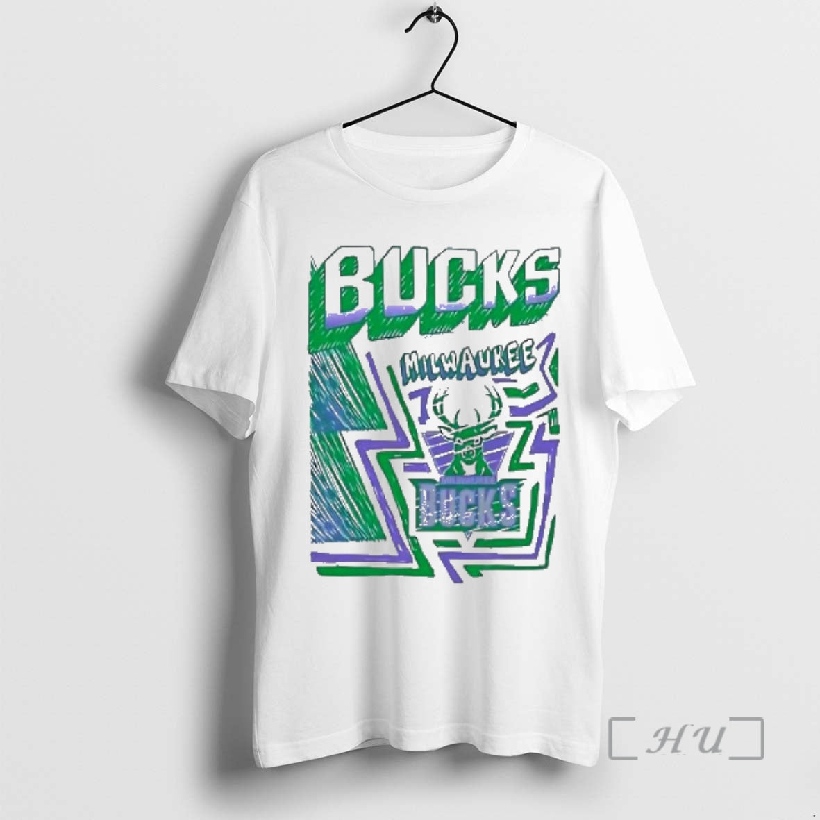 New Milwaukee Bucks Sidewalk Short Vintage T-Shirts