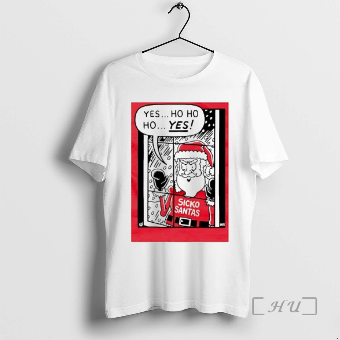 New Sicko Santa Yes Ho Ho Ho Yes Comic T-Shirts