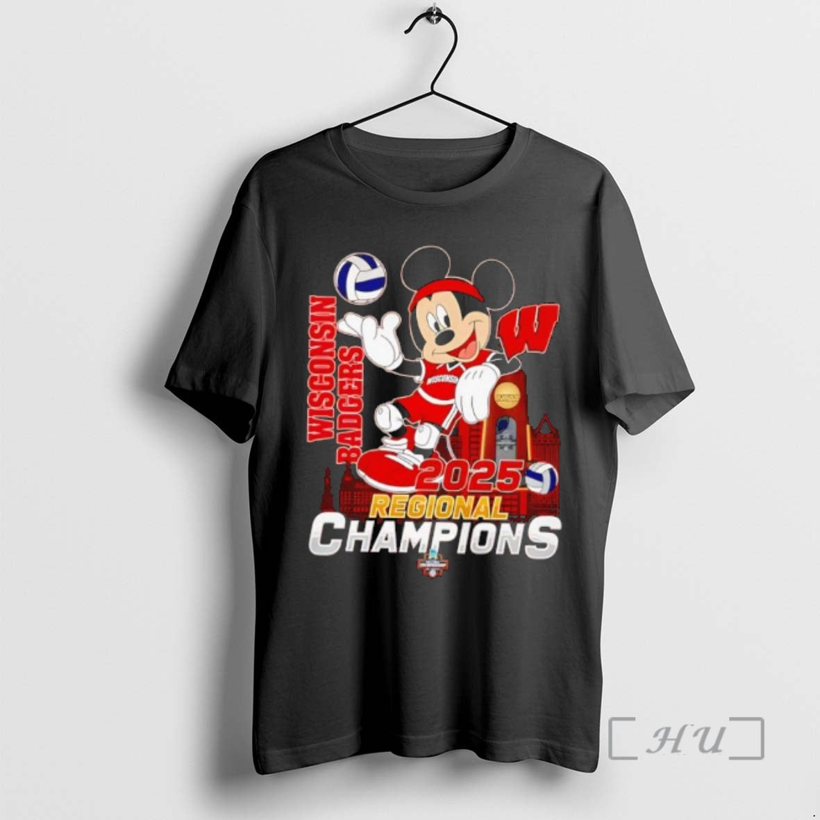 New Wisconsin Badgers 2025 Regional Champions Football T-Shirts