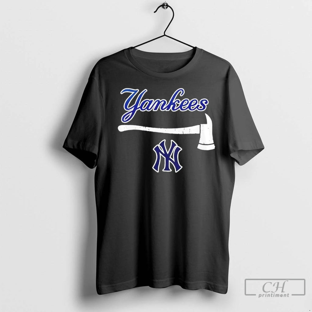 New York Yankees Firefighter Application 2 Sided T Shirts