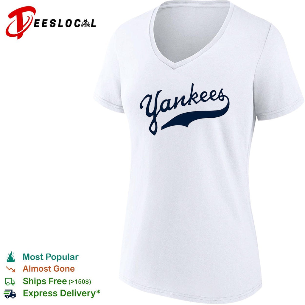 New York Yankees Script Logo MLB Baseball shirt