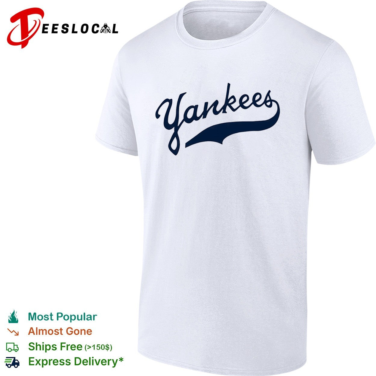 New York Yankees Script Logo MLB Baseball shirt