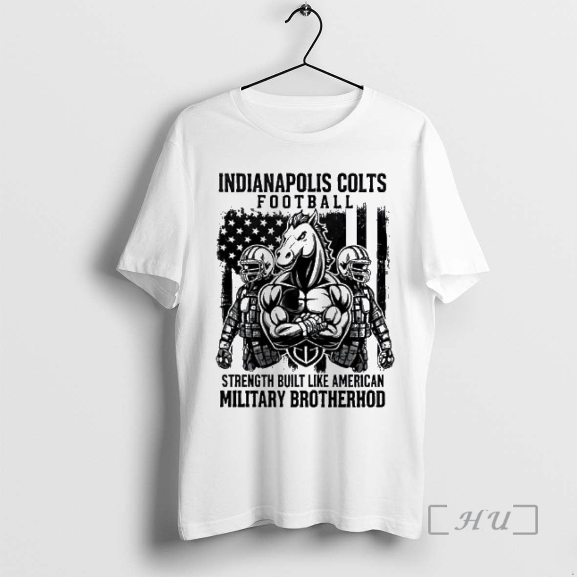New Ndianapolis Colts Football Strength Built Like American Military Brotherhood T-Shirts