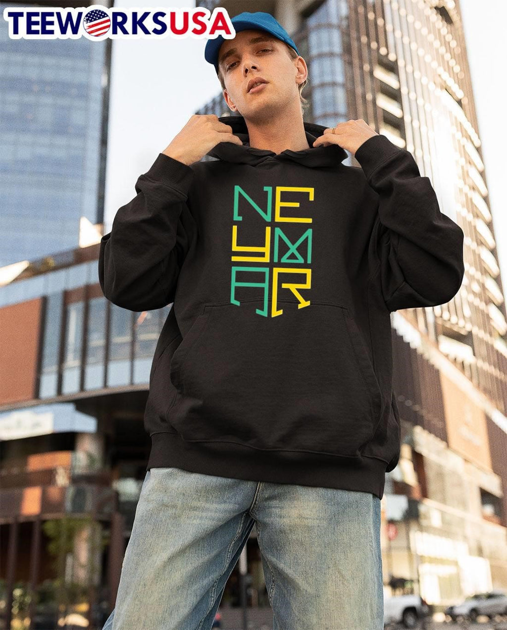 Neymar Logo Brazil Themed Graphic Men’s T-Shirt