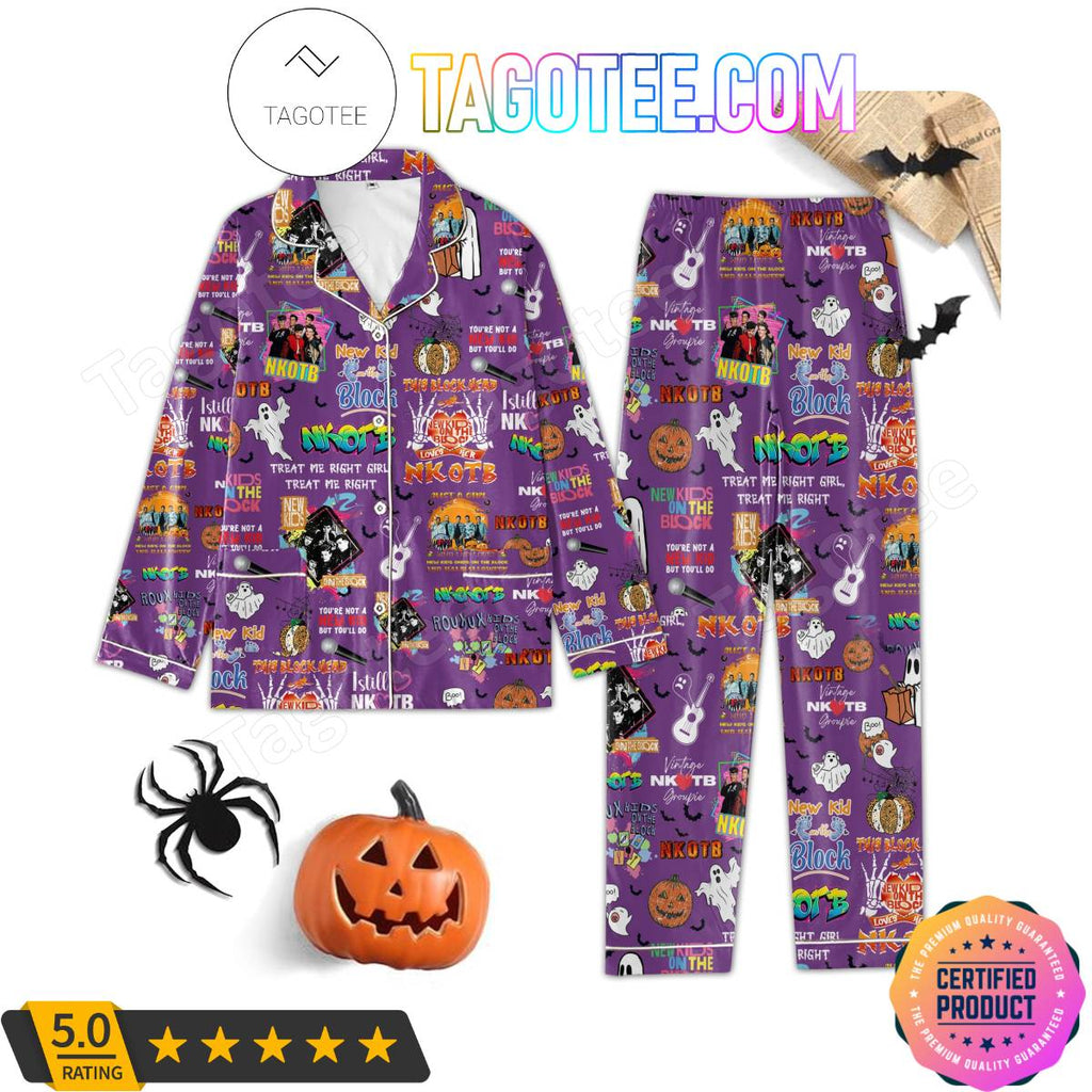 Nkotb Music Pattern Pajama Sets Sleepwear