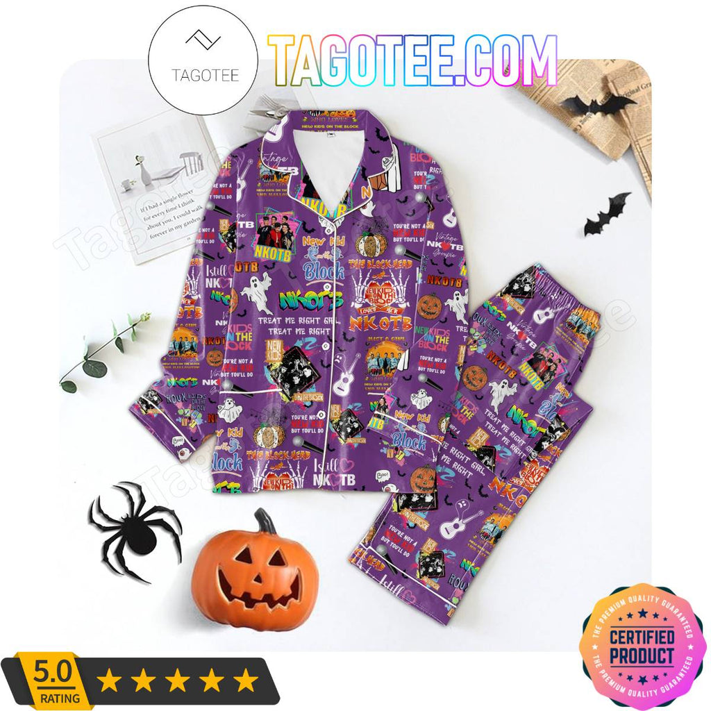 Nkotb Music Pattern Pajama Sets Sleepwear