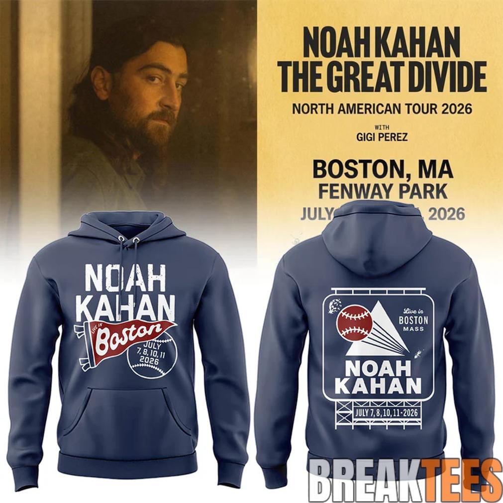 Noah Kahan x Boston Red Sox – The Great Divide Tour 2026 Hoodie