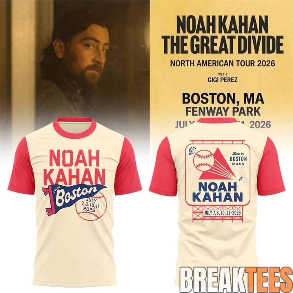 Noah Kahan x Boston Red Sox – The Great Divide Tour 2026 Shirt