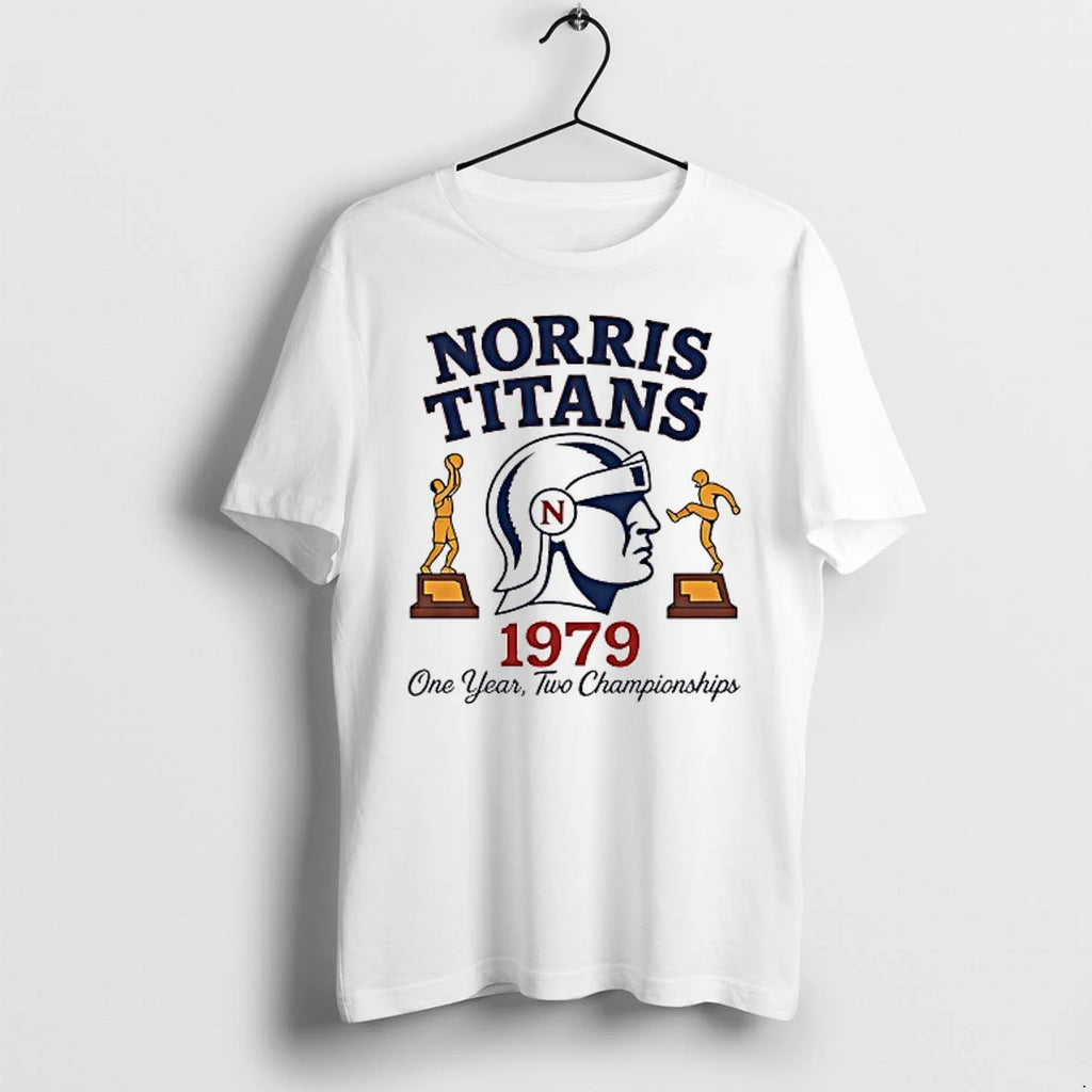 Norris Titans Logo One Year Two Championships 1979 Tshirts Sweater