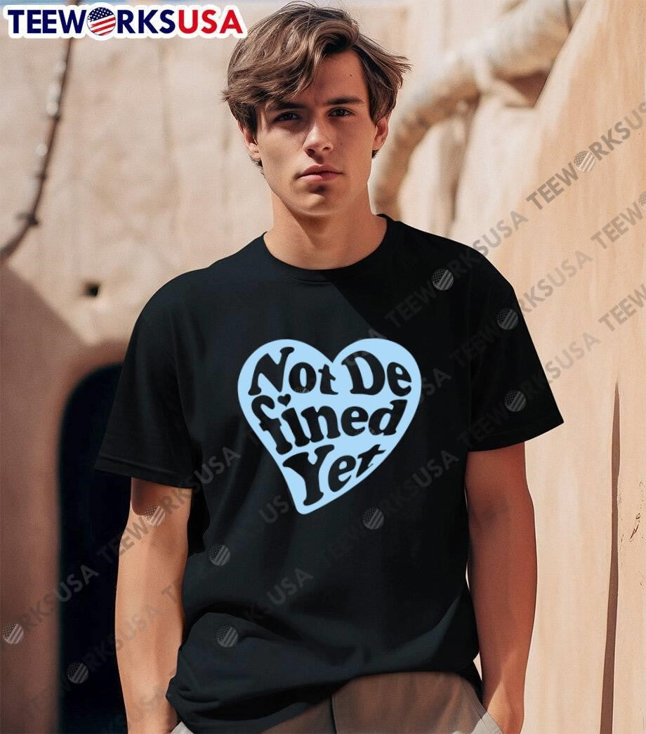 Not Defined Yet Light Blue Heart Graphic T-Shirt