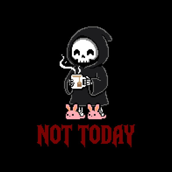 Not Today Cozy Grim Reaper Bunny
