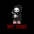 Not Today Cozy Grim Reaper Bunny