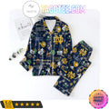 Notre Dame Fighting Irish Love Pattern Sleepwear Pajama Pjs Set