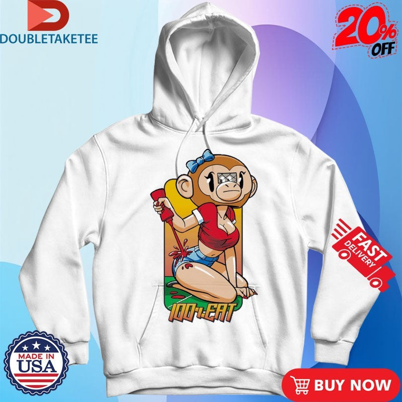 Official 100 Percent Eat Monkey Hookup Shirts Unisex , , , Long Sleeve Tee