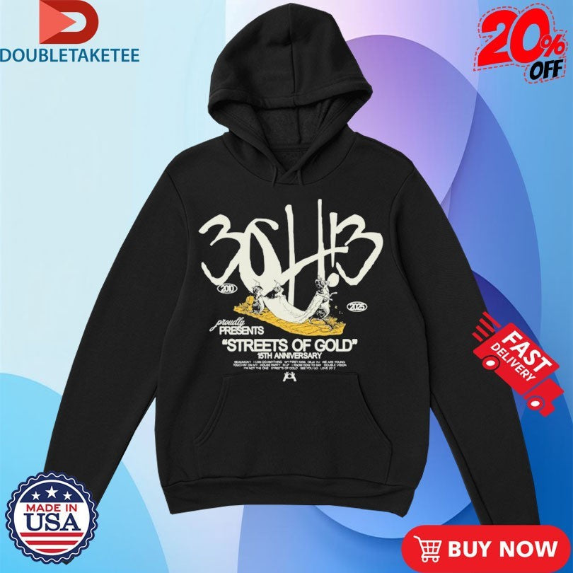 Official 3oh!3 15th Anniversary Of Streets Of Gold Shirts Unisex , , , Long Sleeve Tee