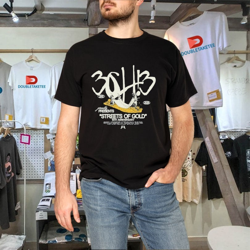 Official 3oh!3 15th Anniversary Of Streets Of Gold Shirts Unisex , , , Long Sleeve Tee
