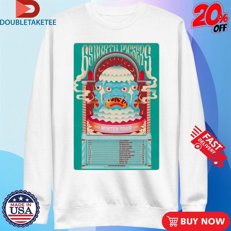 Official 65 North Pickers Winter Tour 2026 Shows Shirts Unisex , , , Long Sleeve Tee