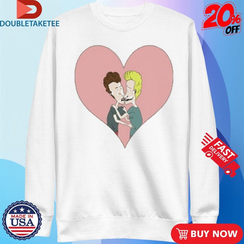 Official Aiden Arata x Beavis and Butt-Head Heart s Unisex , , , Long Sleeve Tee