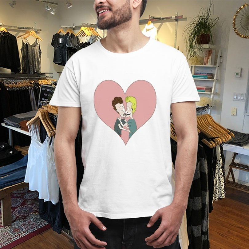 Official Aiden Arata x Beavis and Butt-Head Heart s Unisex , , , Long Sleeve Tee