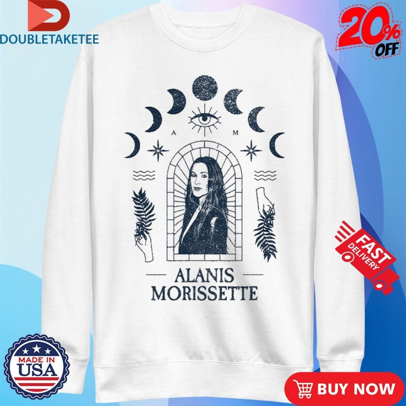 Official Alanis Morissette Celestial Eye Moons Shirts Unisex , , , Long Sleeve Tee