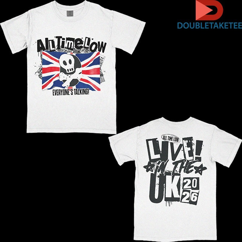 Official All Time Low Everyone’s Talking! Live In The UK 2026 Flag Shirts Unisex , , , Long Sleeve Tee