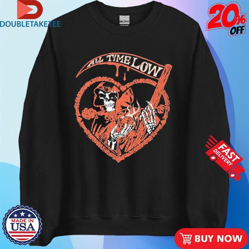 Official All Time Low Grim Reaper Valentine’s Day Shirts Unisex , , , Long Sleeve Tee
