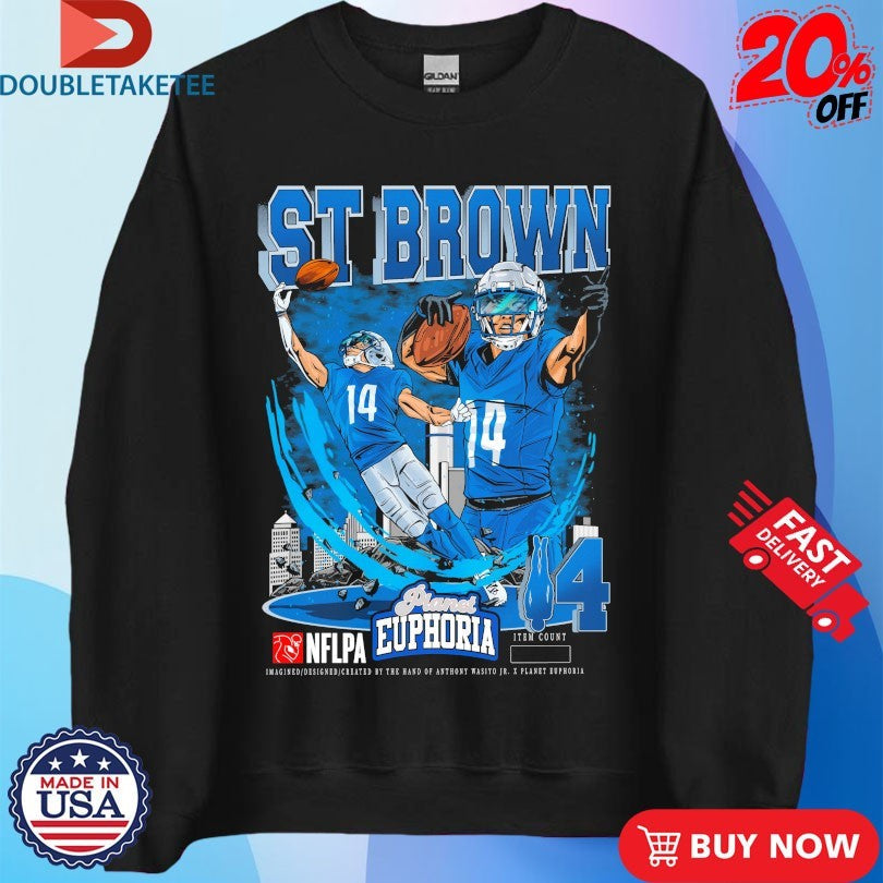 Official Amon-Ra St. Brown Planet Euphoria Shirts Unisex , , , Long Sleeve Tee
