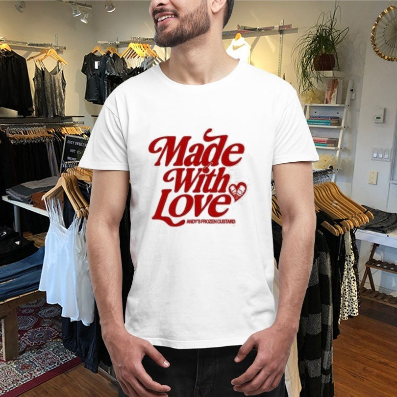 Official Andy’s Frozen Custard Made With Love Shirts Unisex , , , Long Sleeve Tee