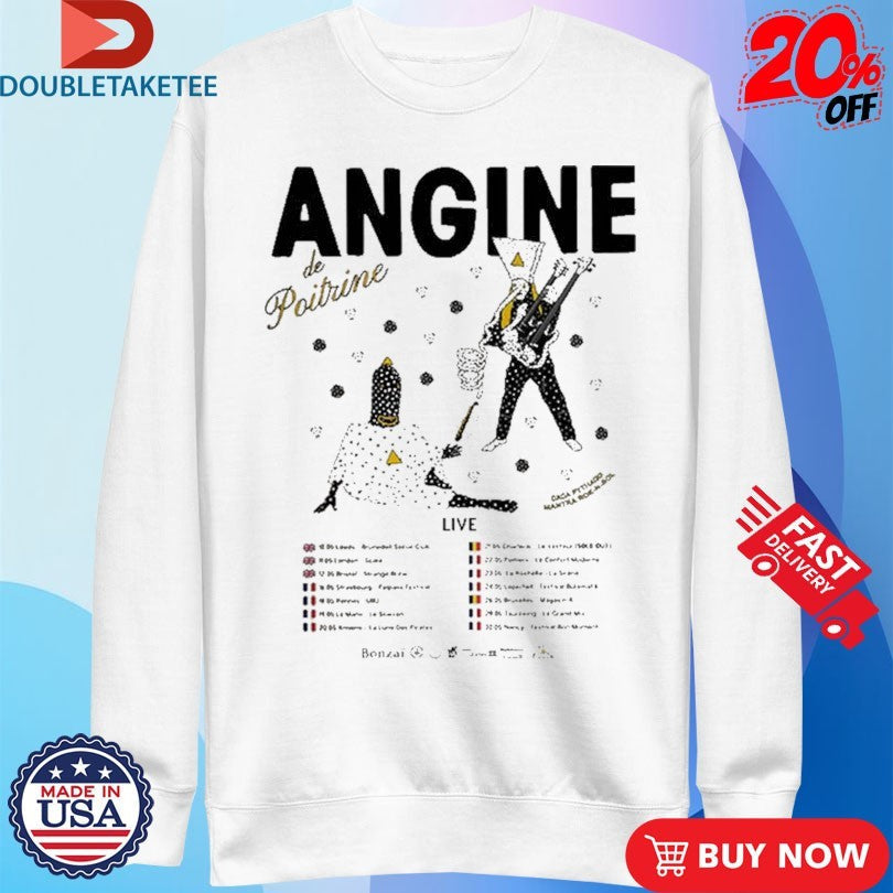Official Angine De Poitrine Tour 2026 Vol II Live Across United Kingdom France Belgium Shirts