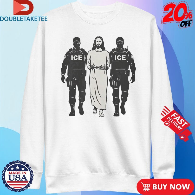Official Anti-ICE Jesus Arrested Shirts Unisex , , , Long Sleeve Tee