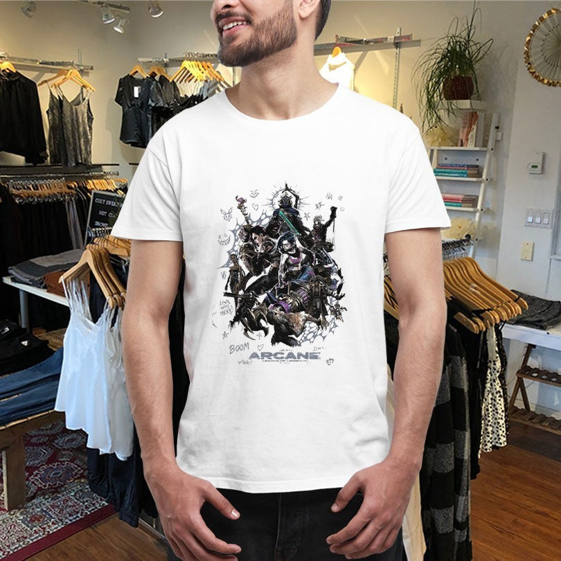 Official Arcane League Of Legends Arcane Anniversary Shirts Unisex , , , Long Sleeve Tee