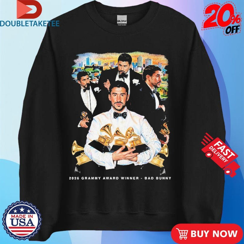 Official Bad Bunny 2026 Grammy Award Winner Album Of The Year Shirts Unisex , , , Long Sleeve Tee