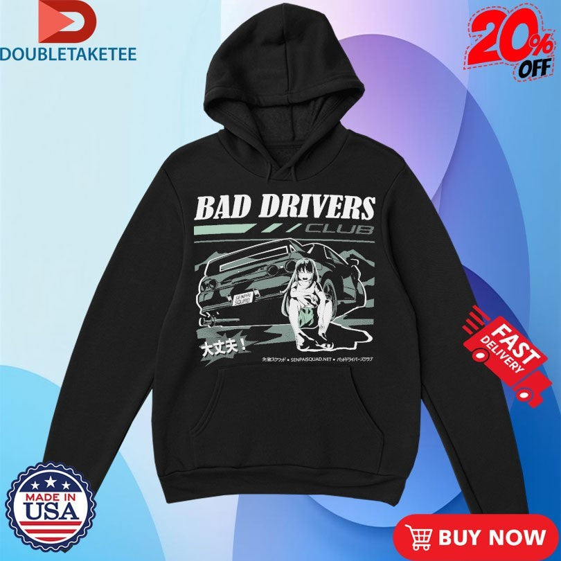 Official Bad Drivers Club R32 Crying Anime Waifu Shirts Unisex , , , Long Sleeve Tee